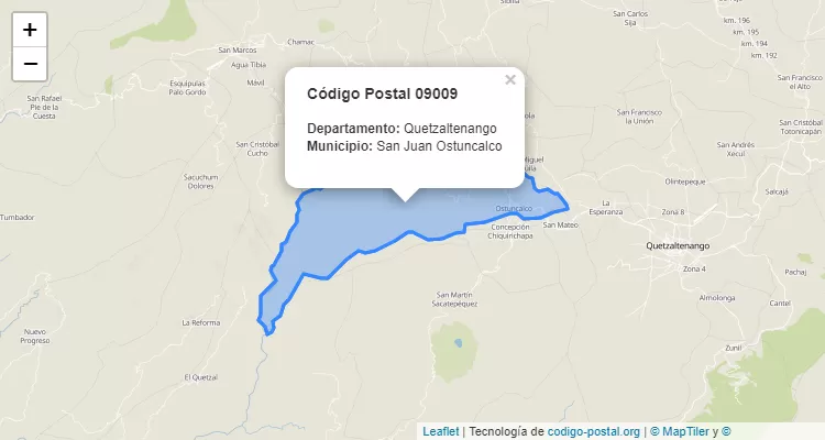Código Postal Aldea La Cumbre en Ostuncalco, Quetzaltenango - Guatemala