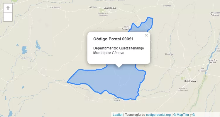 Código Postal Finca Talsachun en Genova, Quetzaltenango - Guatemala
