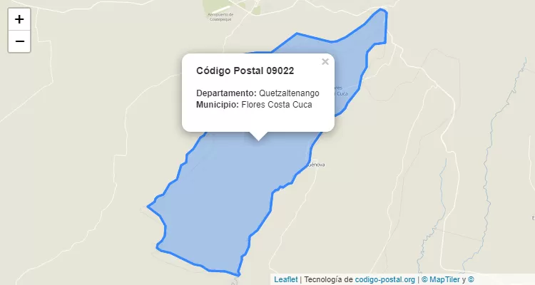 Código Postal Colonia Ojo de Agua en Flores Costa Cuca, Quetzaltenango - Guatemala