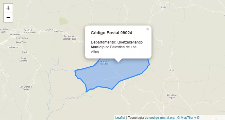 Código Postal Caserio Los Lopez en Palestina de los Altos, Quetzaltenango - Guatemala