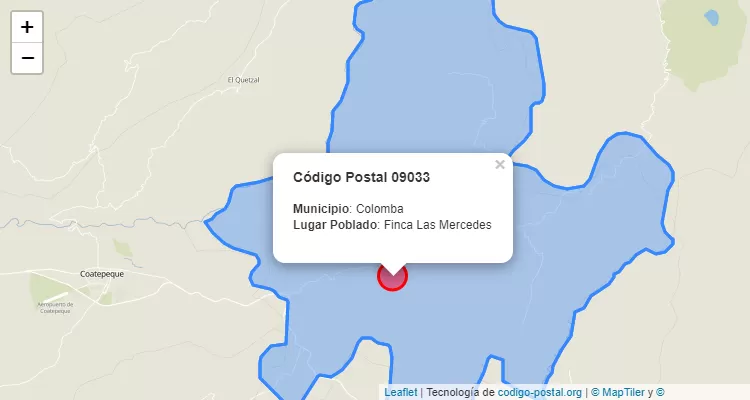 Código Postal Finca Las Mercedes en Colomba, Quetzaltenango - Guatemala