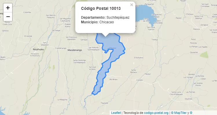 Código Postal Finca Belgica en Chicacao, Suchitepéquez - Guatemala