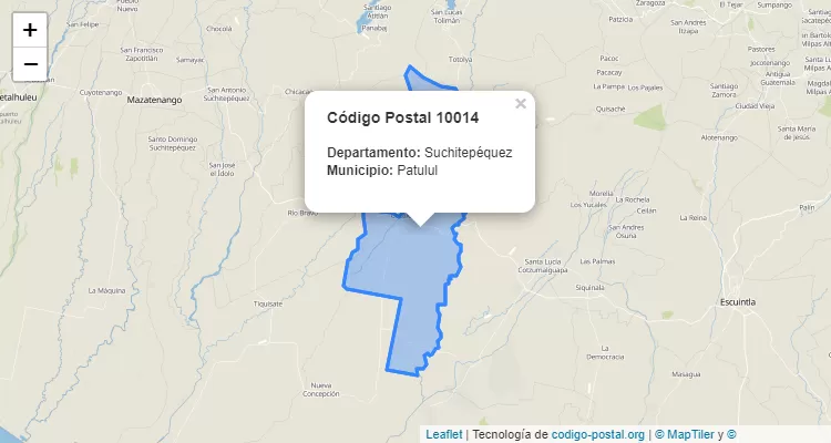 Código Postal Finca La Ermita en Patulul, Suchitepéquez - Guatemala