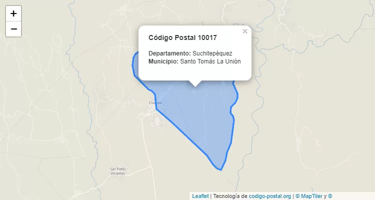Código Postal Caserio San Juan Pabayal en Santo Tomas la Union, Suchitepéquez - Guatemala
