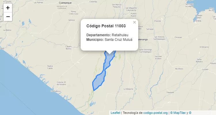 Código Postal Otra Poblacion Dispersa en Santa Cruz Mulua, Retalhuleu - Guatemala