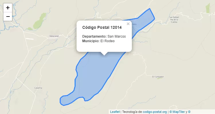 Código Postal Finca El Quetzalito en El Rodeo, San Marcos - Guatemala