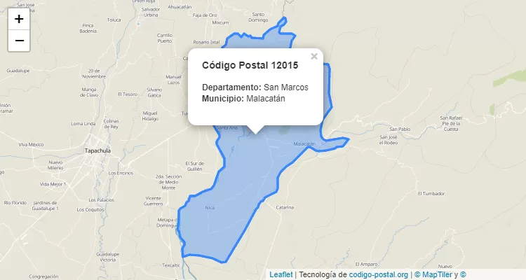 Código Postal Caserio San Isidro en Malacatan, San Marcos - Guatemala