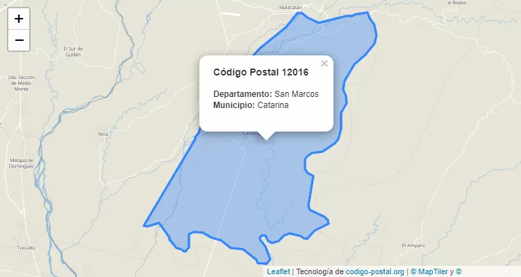 Código Postal Caserio Plan de la Gloria en Catarina, San Marcos - Guatemala