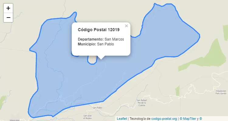 Código Postal Caserio San Francisco la Unión en San Pablo, San Marcos - Guatemala