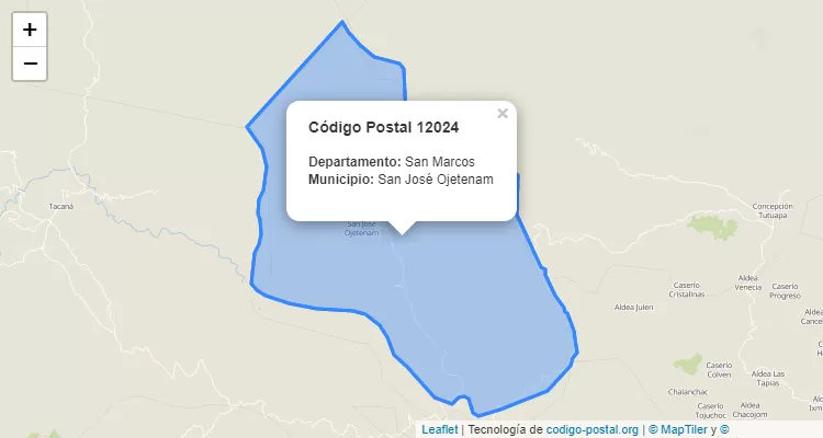 Código Postal Caserio Ultimo Adiós en San Jose Ojetenam, San Marcos - Guatemala