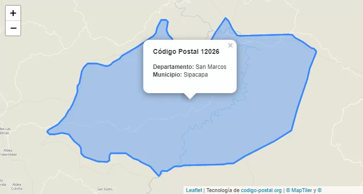 Código Postal Caserio Guancache en Sipacapa, San Marcos - Guatemala