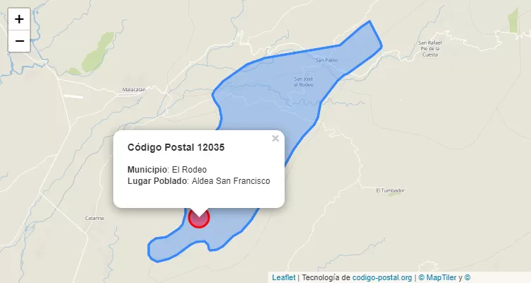 Código Postal Aldea San Francisco en El Rodeo, San Marcos - Guatemala