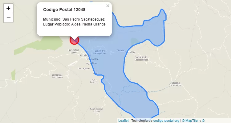 Código Postal Aldea Piedra Grande en San Pedro Sacatepequez, San Marcos - Guatemala