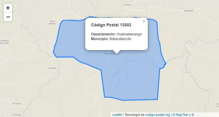 Código Postal Aldea Panilla en Malacatancito, Huehuetenango - Guatemala