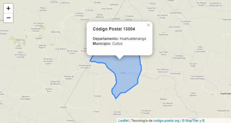 Código Postal Caserio Los Terreros en Cuilco, Huehuetenango - Guatemala