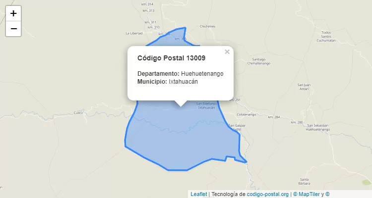 Código Postal Aldea Acal en Ixtahuacan, Huehuetenango - Guatemala