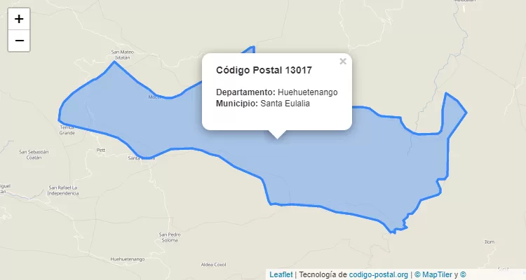Código Postal Caserio Yalva en Santa Eulalia, Huehuetenango - Guatemala