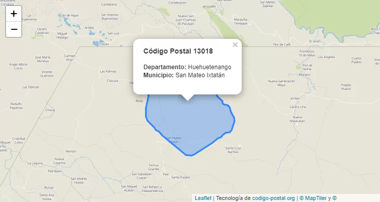 Código Postal Caserio Tiactac en San Mateo Ixtatan, Huehuetenango - Guatemala