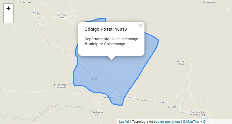 Código Postal Caserio Checruz en Colotenango, Huehuetenango - Guatemala