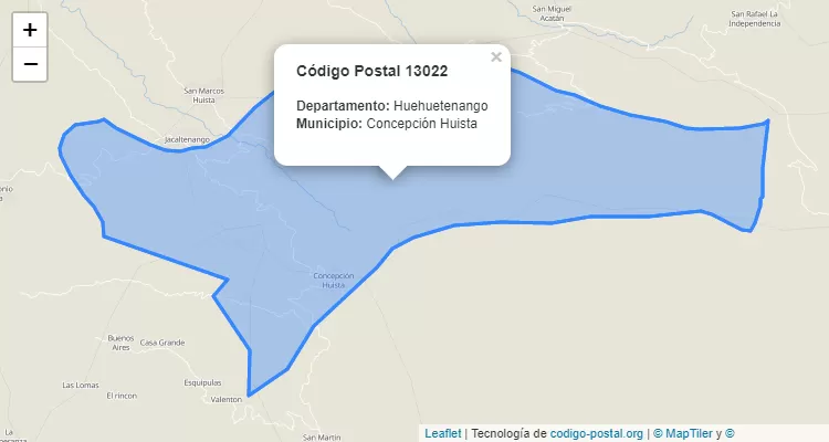 Código Postal Caserio Yulhuitz en Concepcion, Huehuetenango - Guatemala