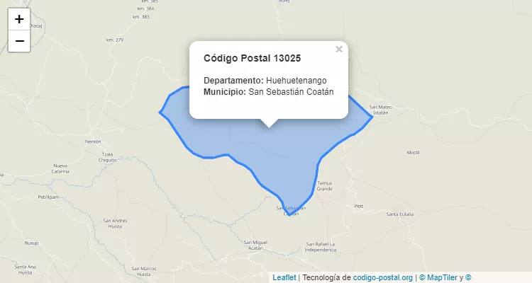 Código Postal Caserio Poy en San Sebastian Coatan, Huehuetenango - Guatemala