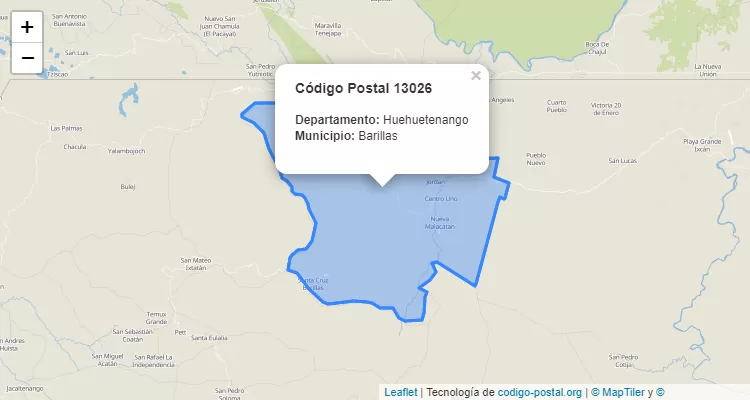 Código Postal Caserio Jolomguitz en Barillas, Huehuetenango - Guatemala