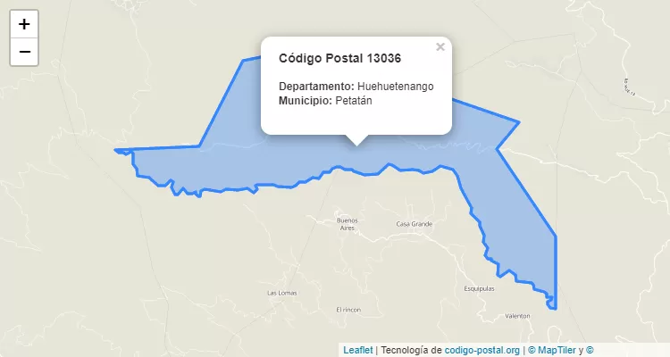 Código Postal Caserio Ixmuc en Petatán, Huehuetenango - Guatemala