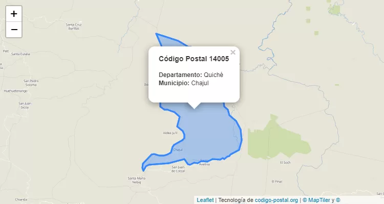 Código Postal Otra Poblacion Dispersa en Chajul, Quiché - Guatemala