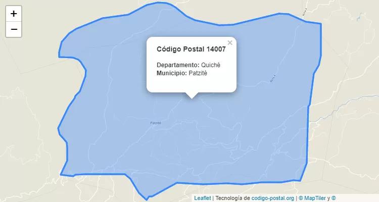 Código Postal Caserio Tzanixnam en Patzite, Quiché - Guatemala