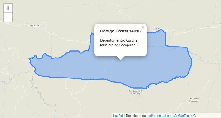 Código Postal Caserio Chuchum en Sacapulas, Quiché - Guatemala
