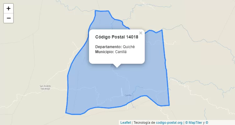 Código Postal Otra Poblacion Dispersa en Canilla, Quiché - Guatemala