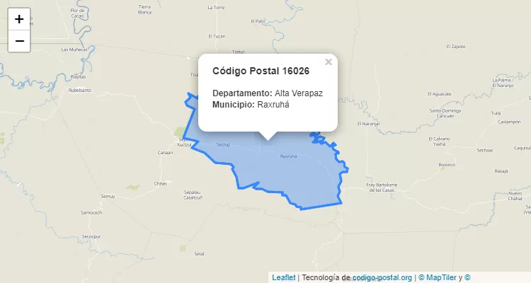 Caserio Volcancito en Raxruha, Alta Verapaz ZIP Code - Guatemala