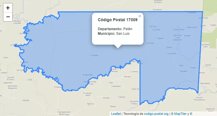 Caserio Mollejón en San Luis, Petén ZIP Code - Guatemala