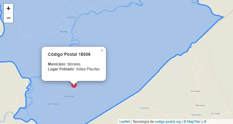 Código Postal Aldea Playitas en Morales, Izabal - Guatemala