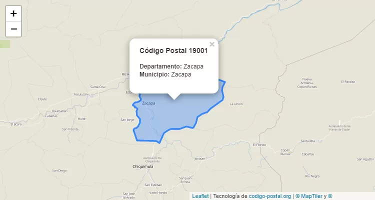 Código Postal Colonia Juan Pablo II en Zacapa, Zacapa - Guatemala