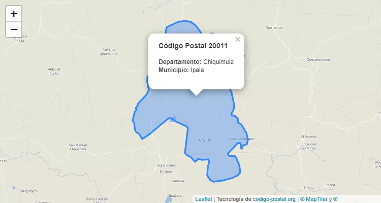 Código Postal Paraje Arrozales en Ipala, Chiquimula - Guatemala