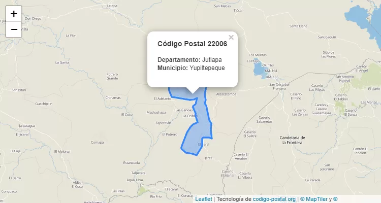 Código Postal Aldea Estanzuela en Yupiltepeque, Jutiapa - Guatemala