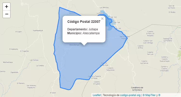 Código Postal Finca Las Brumas en Atescatempa, Jutiapa - Guatemala