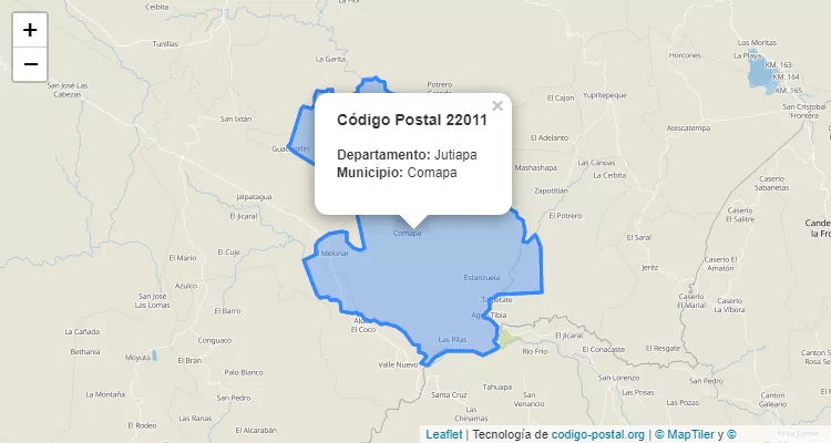 Código Postal Caserio El Comalito en Comapa, Jutiapa - Guatemala