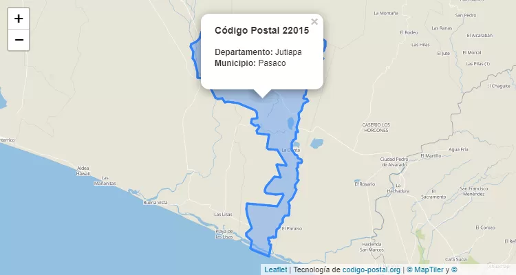 Código Postal Finca La Mocha en Pasaco, Jutiapa - Guatemala