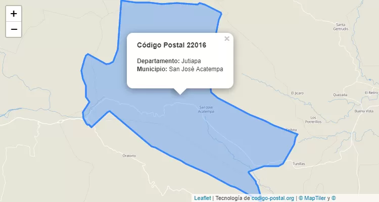 Código Postal Aldea El Cujito en San Jose Acatempa, Jutiapa - Guatemala