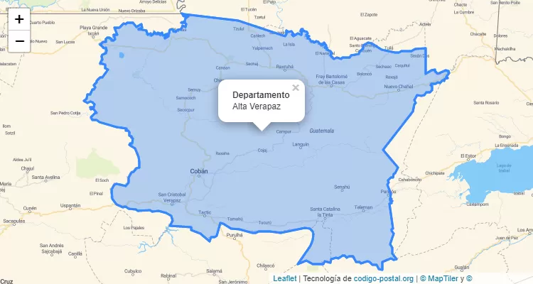 Departamento Alta Verapazna Guatemala.
