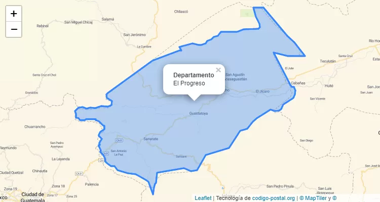 Departamento El Progresona Guatemala.