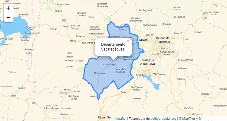 Departamento Sacatepéquezna Guatemala.