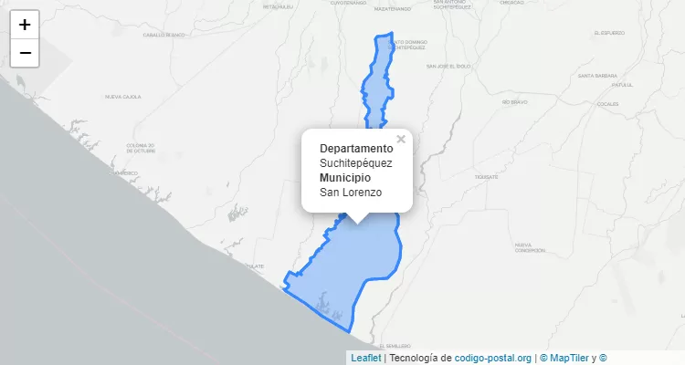 Código Postal San Lorenzo, Suchitepéquez - Guatemala