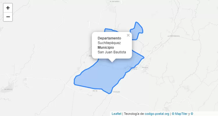 Código Postal San Juan Bautista, Suchitepéquez - Guatemala