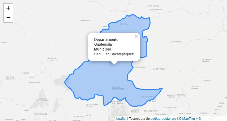 San Juan Sacatepequez, Guatemala ZIP Code - Guatemala