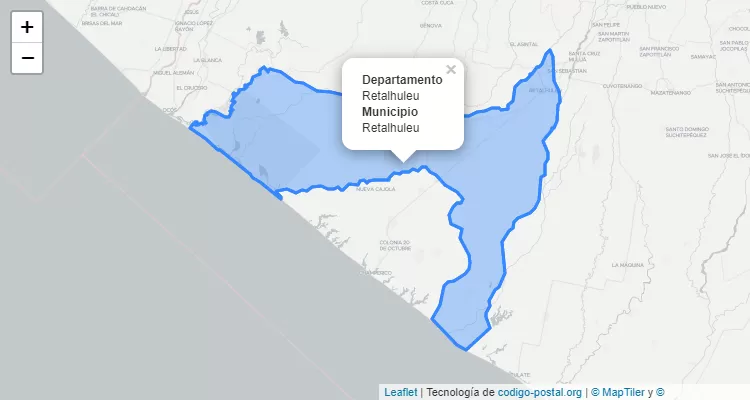 Código Postal Retalhuleu, Retalhuleu - Guatemala