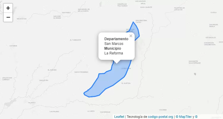 Código Postal La Reforma, San Marcos - Guatemala