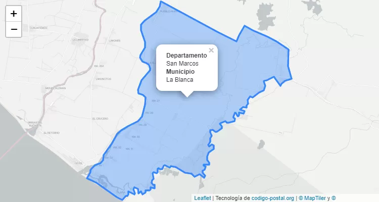 Código Postal La Blanca, San Marcos - Guatemala